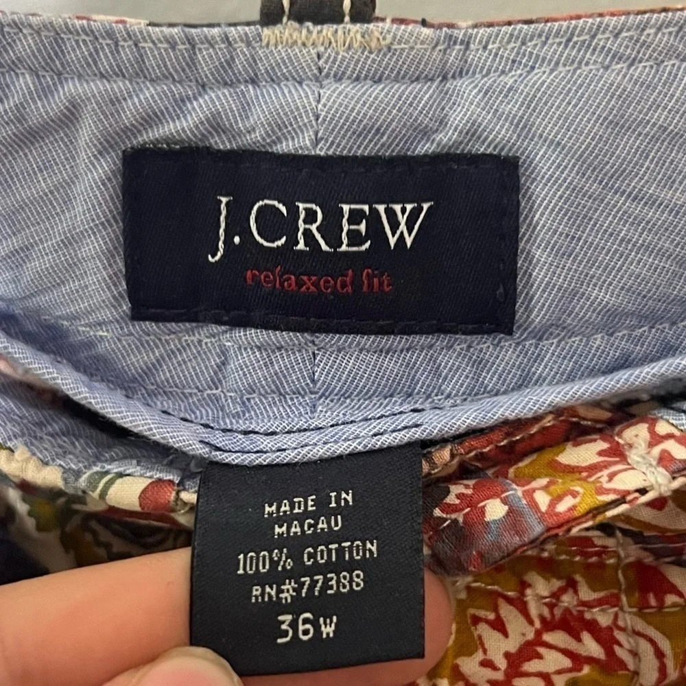 J Crew Patterned Bohemian Vintage Style Drawstring Shorts 36